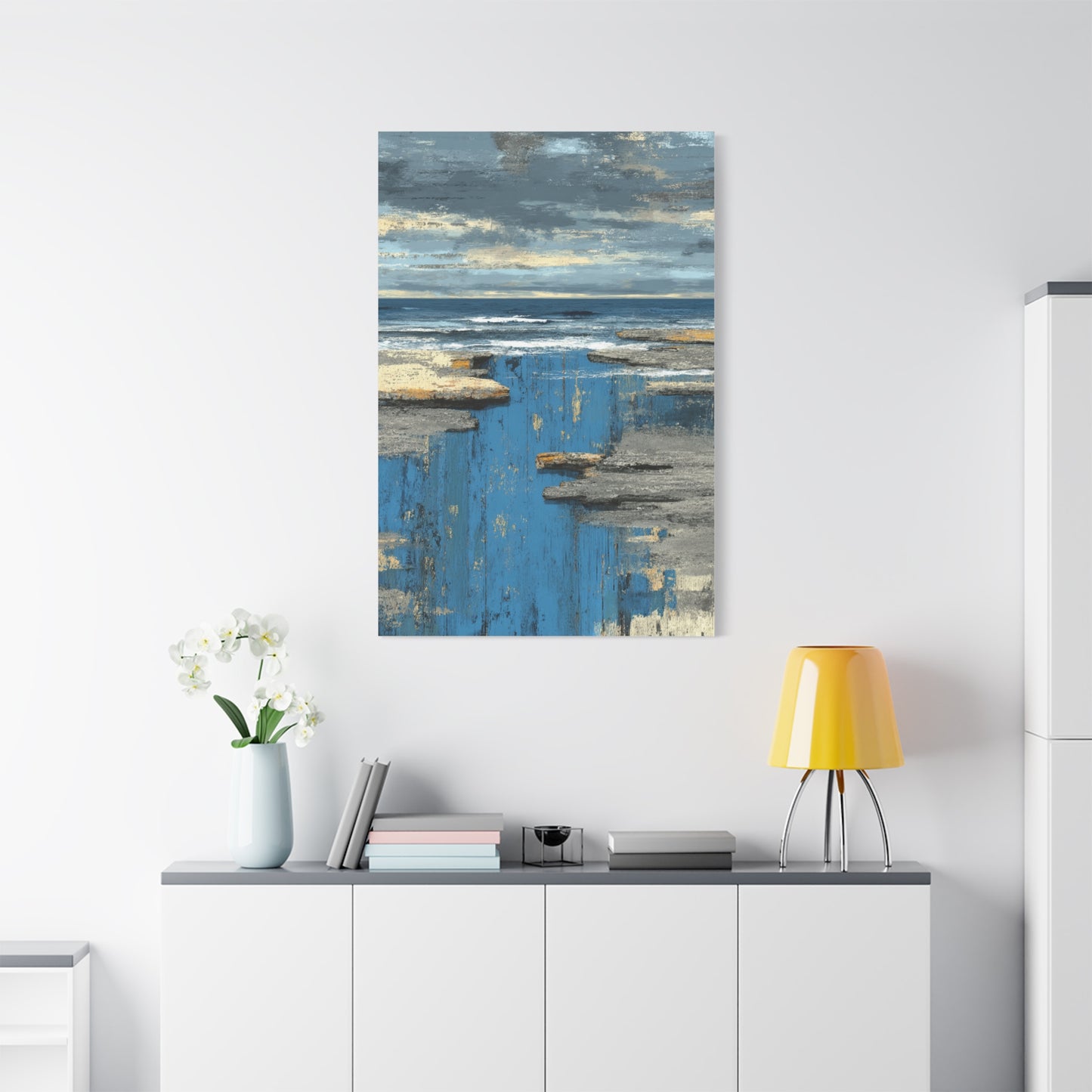 Coastal Horizon Abstract Seascape Wall Art & Canvas Print