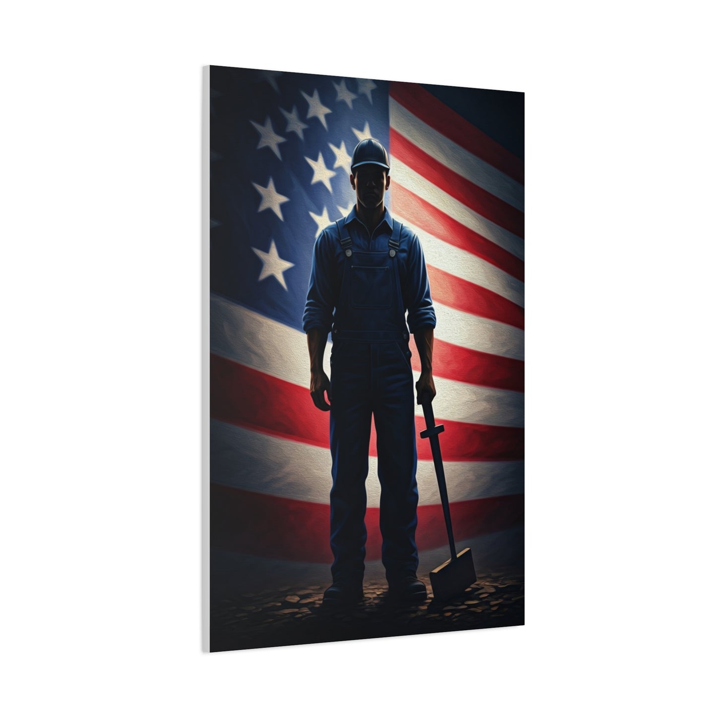 Soldier of Honor Before the Flag Wall Art & Canvas Prints