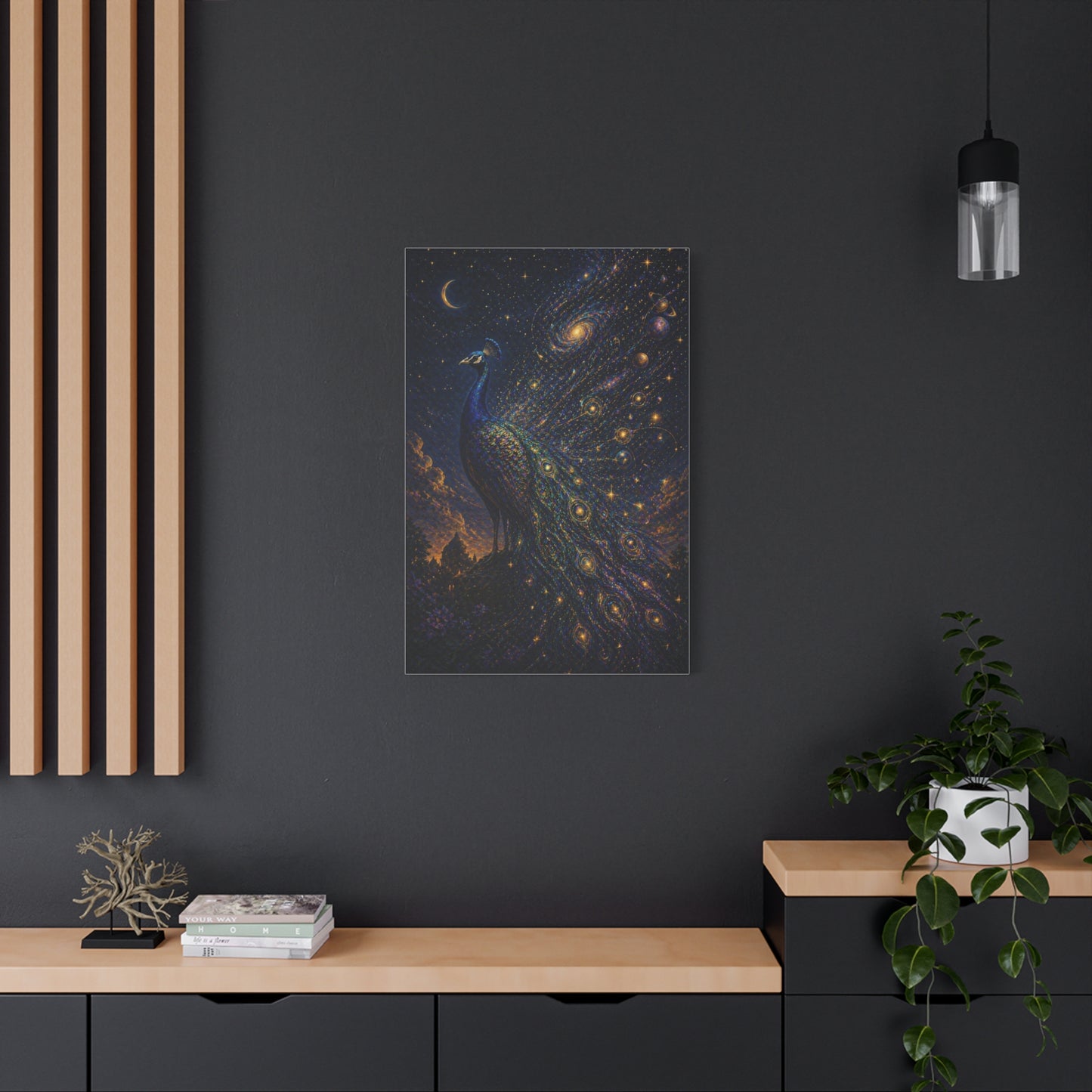 Celestial Peacock Constellation Wall Art & Canvas Print