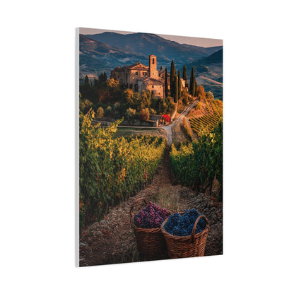 Tuscan Estate Vineyard View Wall Art & Canvas Print