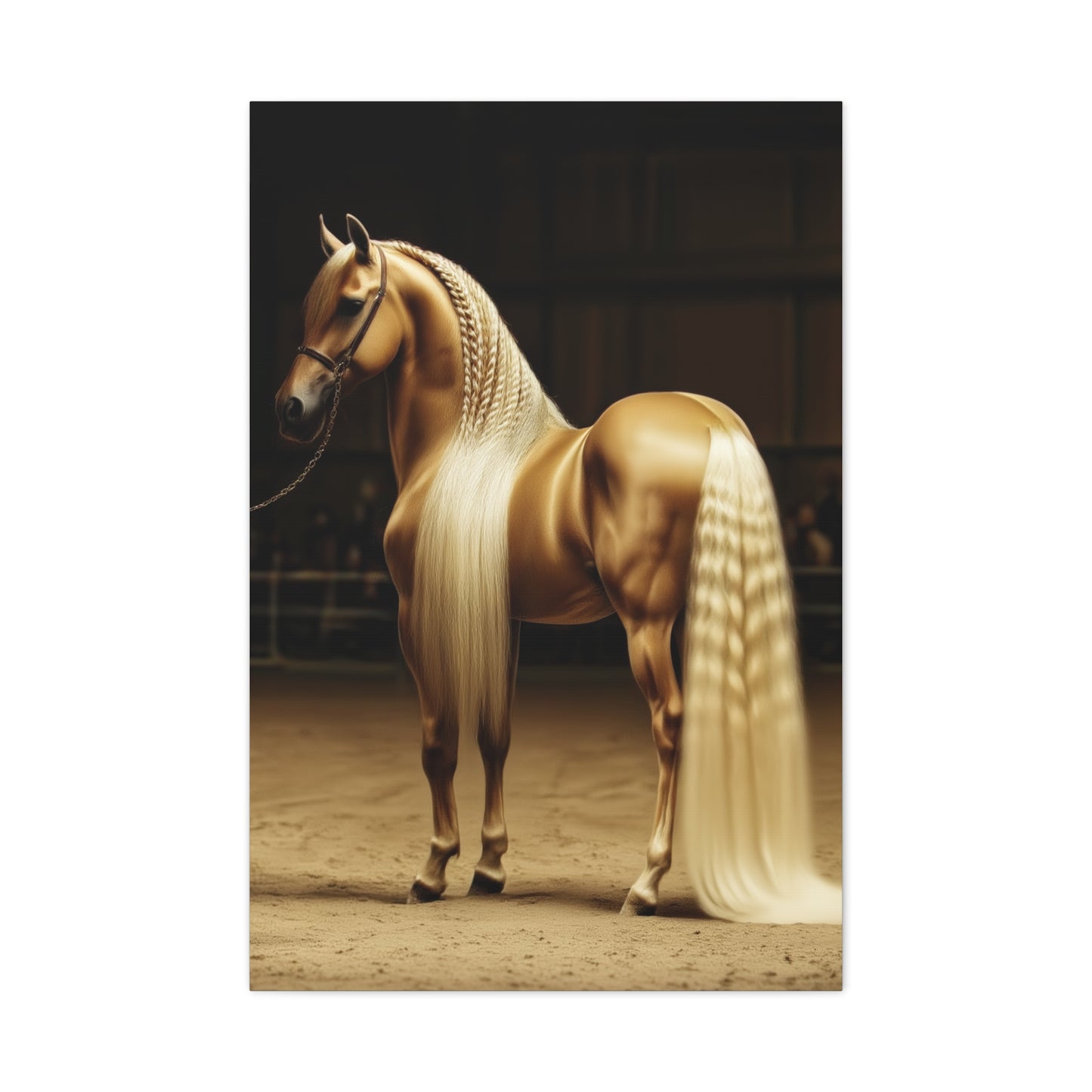 Golden Palomino Luxury Arena Horse Wall Art & Canvas Print