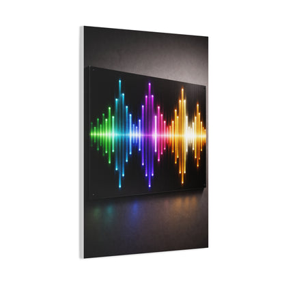 Neon Equalizer Light Spectrum Wall Art & Canvas Print
