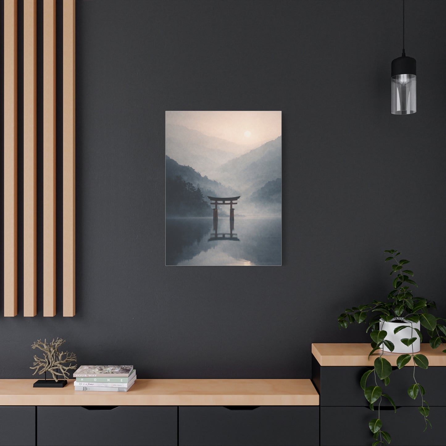Zen Torii Reflection Wall Art & Canvas Print