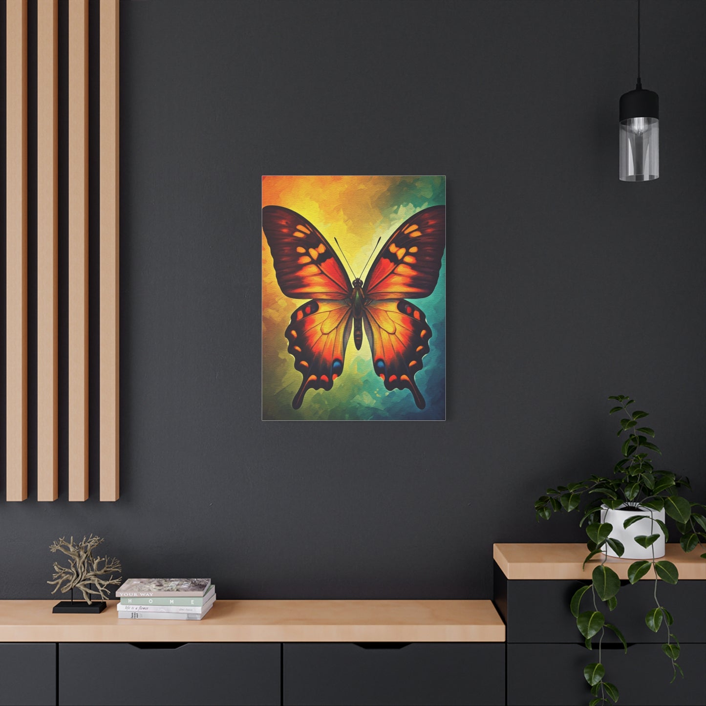 Fiery Monarch Butterfly Spectrum Wall Art & Canvas Prints