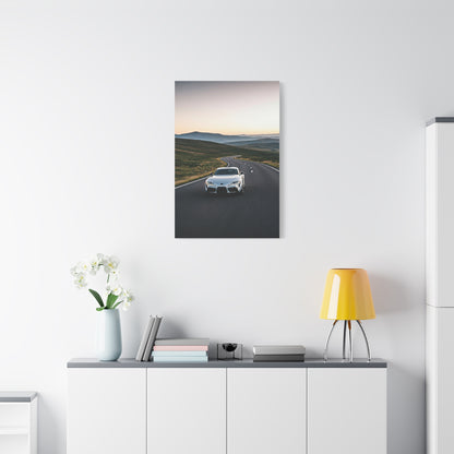 Toyota GR Supra Sunrise Scenic Road Wall Art & Canvas Prints