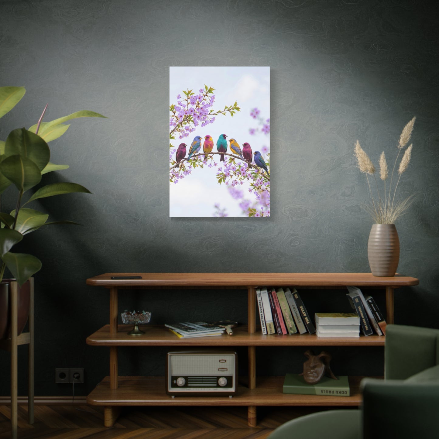 Spring Blossom Birds Composition Wall Art & Canvas Print