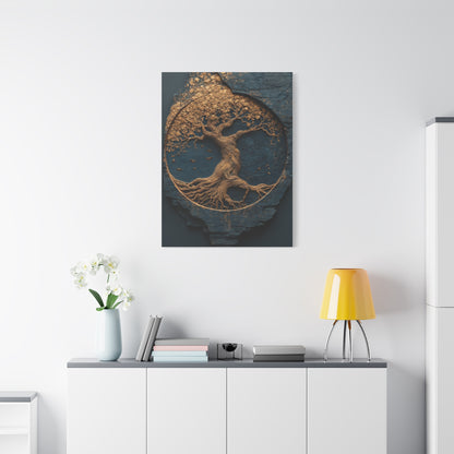Gold Tree of Life Relief Wall Art & Canvas Print