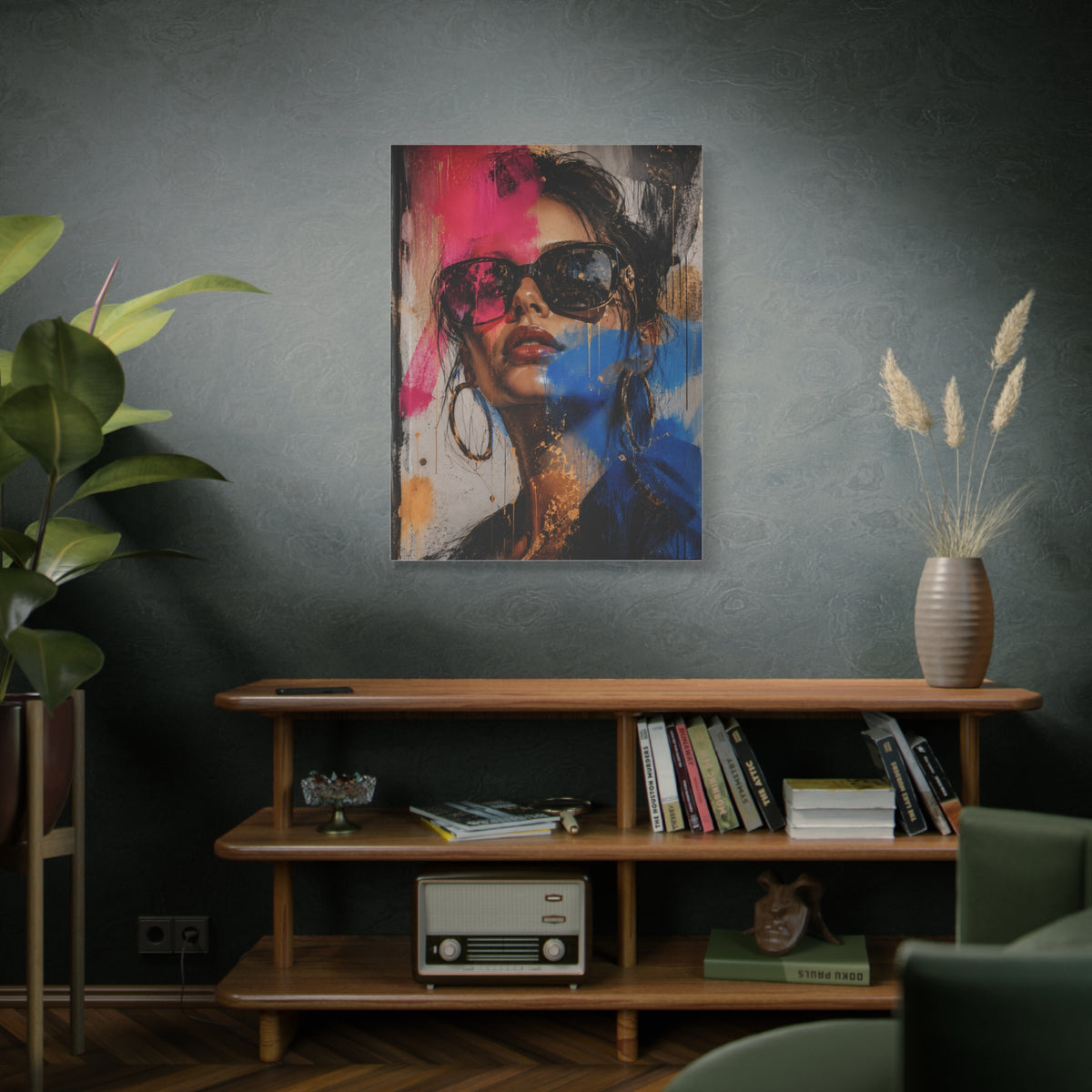 Urban Fashion Graffiti Portrait Street Wall Art & Canvas Print