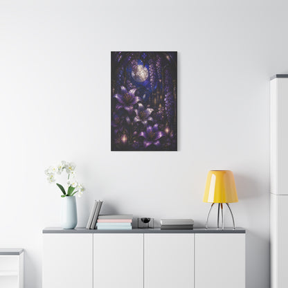 Stained Glass Violet Cathedral Garden Wall Art & Canvas Print