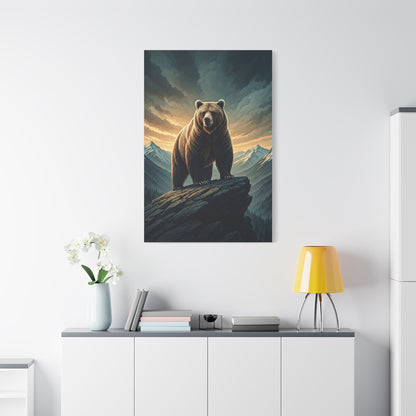 Regal Grizzly Close-Up Portrait Wall Art & Canvas Prints