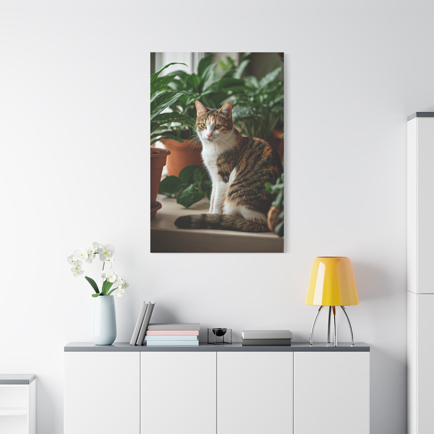 Serene Garden Cat Wall Art & Canvas Prints