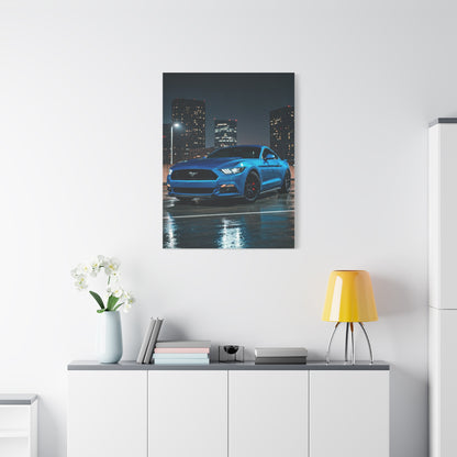 Ford Mustang Dark Horse Rooftop Parking Garage Wall Art & Canvas Prints