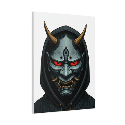 Hooded Demon Mask Wall Art & Canvas Prints