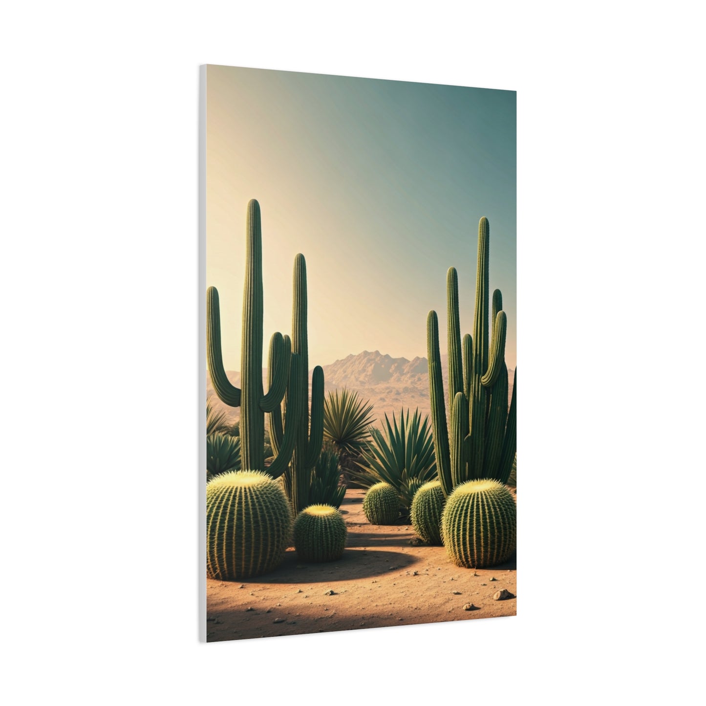 Desert Cactus Path Landscape Wall Art & Canvas Prints