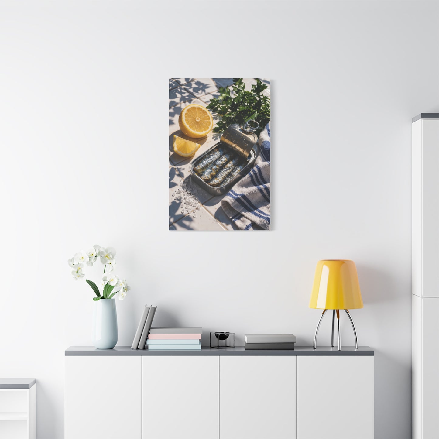 Mediterranean Sardines & Lemon Prep Wall Art & Canvas Print