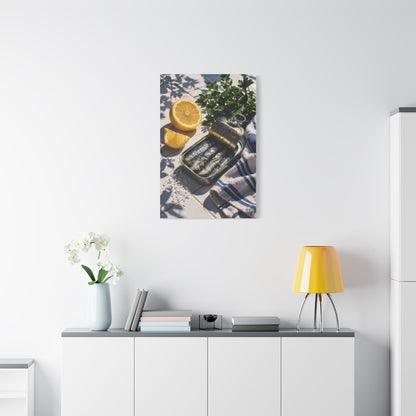 Mediterranean Sardines & Lemon Prep Wall Art & Canvas Print