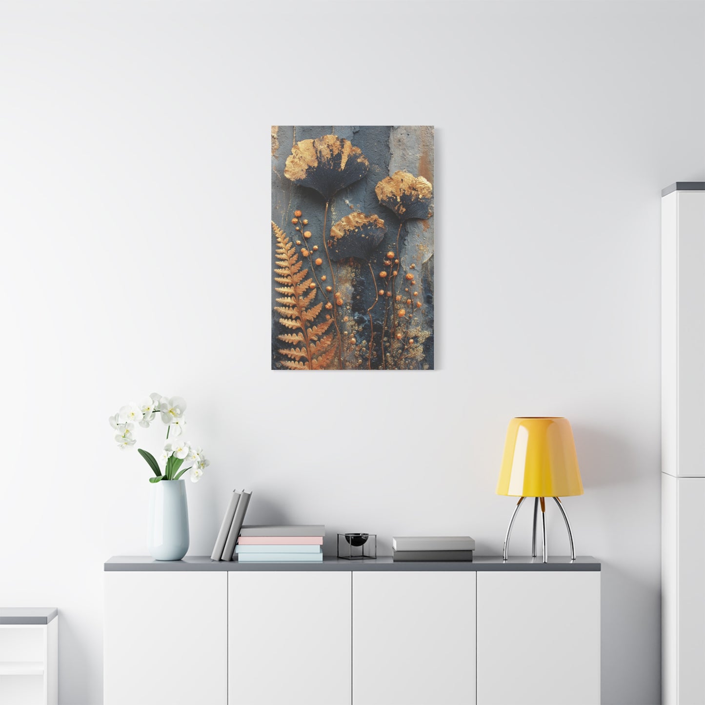 Dark Botanical Gold Leaf Study Wall Art & Canvas Print