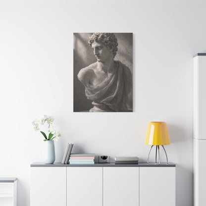 Classical Marble Bust Draped Wall Art & Canvas Print