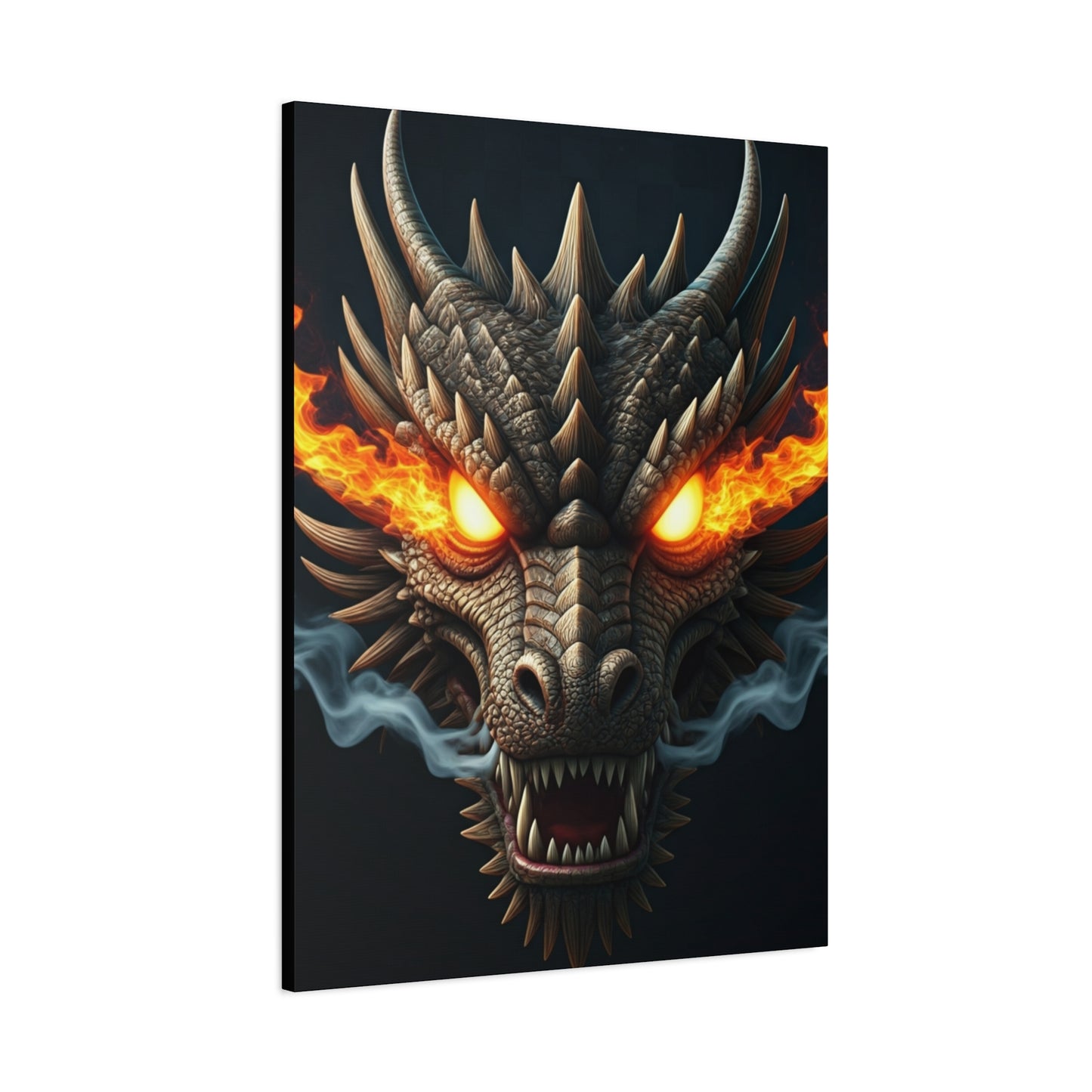 Flamebound Dragon Fury Wall Art & Canvas Print