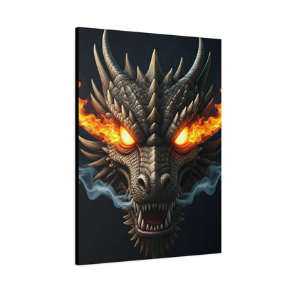 Flamebound Dragon Fury Wall Art & Canvas Print