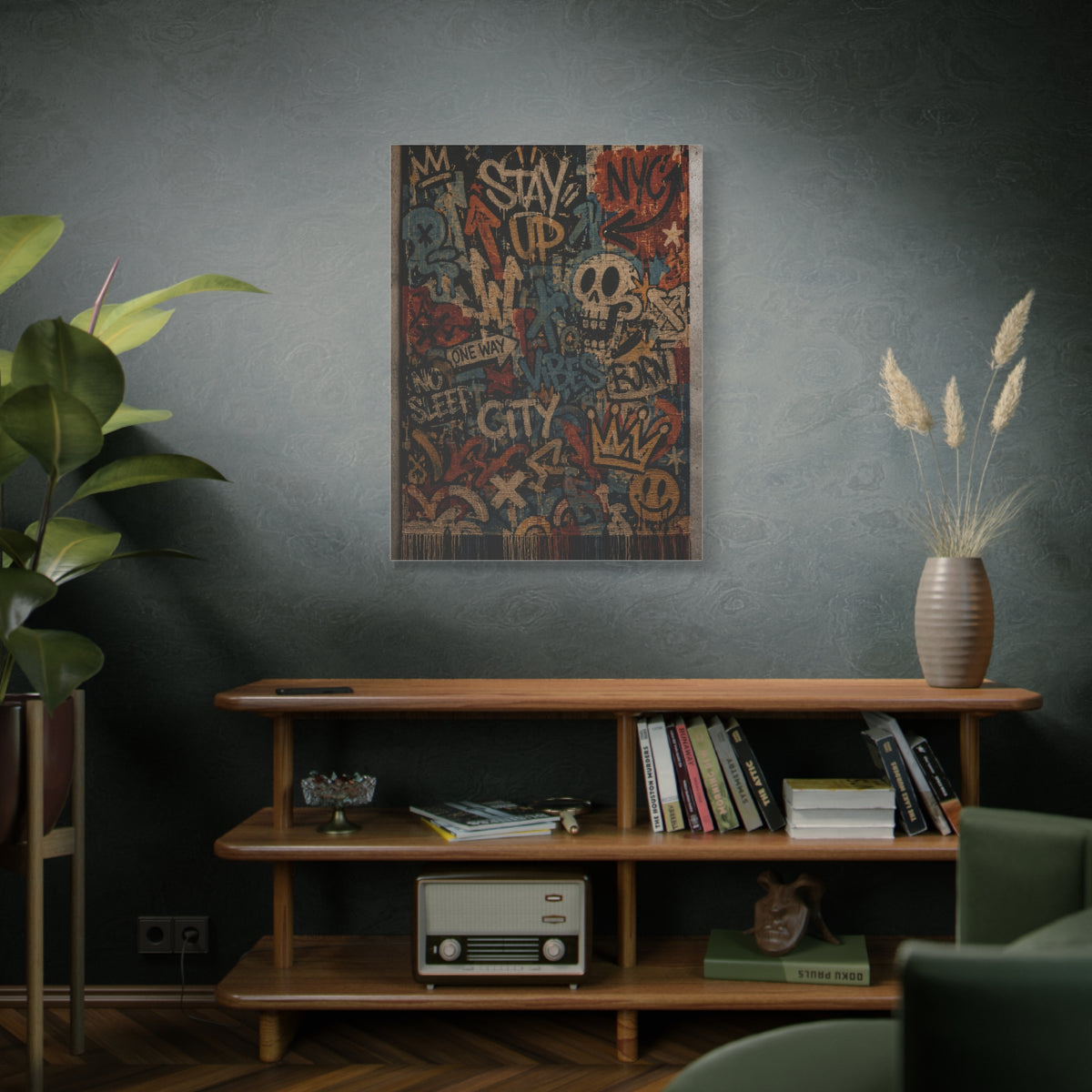 Graffiti Tapestry Collage Street Wall Art & Canvas Print