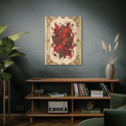 Vintage Framed Red Expressionist Composition Wall Art & Canvas Print