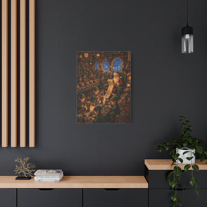 Cozy Traditional Santa Workshop Wall Art & Canvas Print