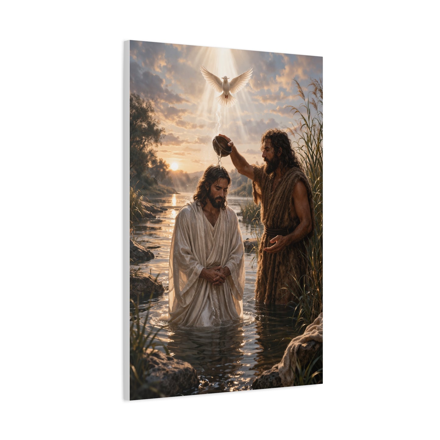 Baptism of Christ Sacred River Wall Art & Canvas Print