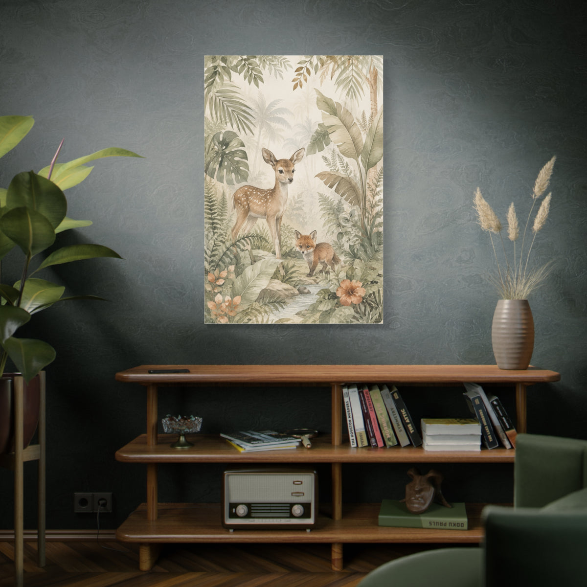 Neutral Safari Botanical Wildlife Tropical Wall Art & Canvas Print