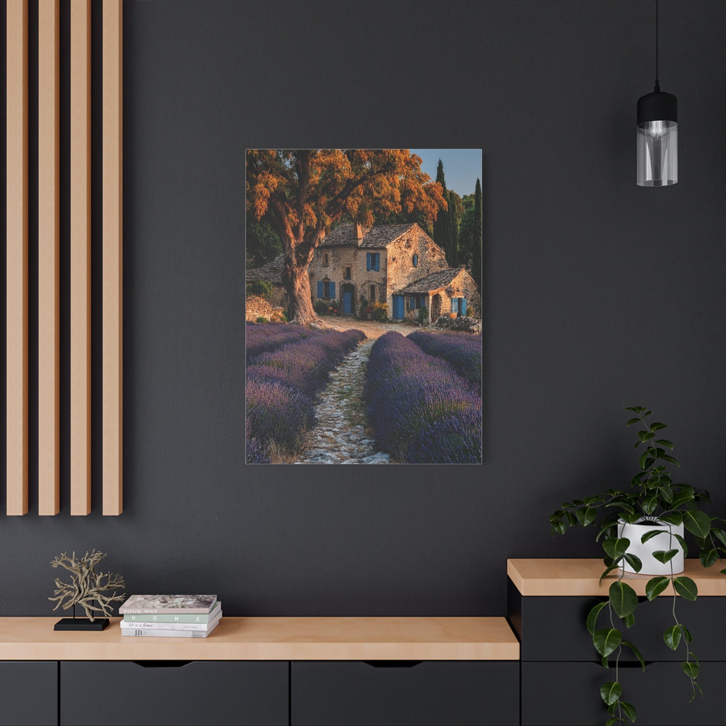 Lavender Field Farmhouse Provence Wall Art & Canvas Print