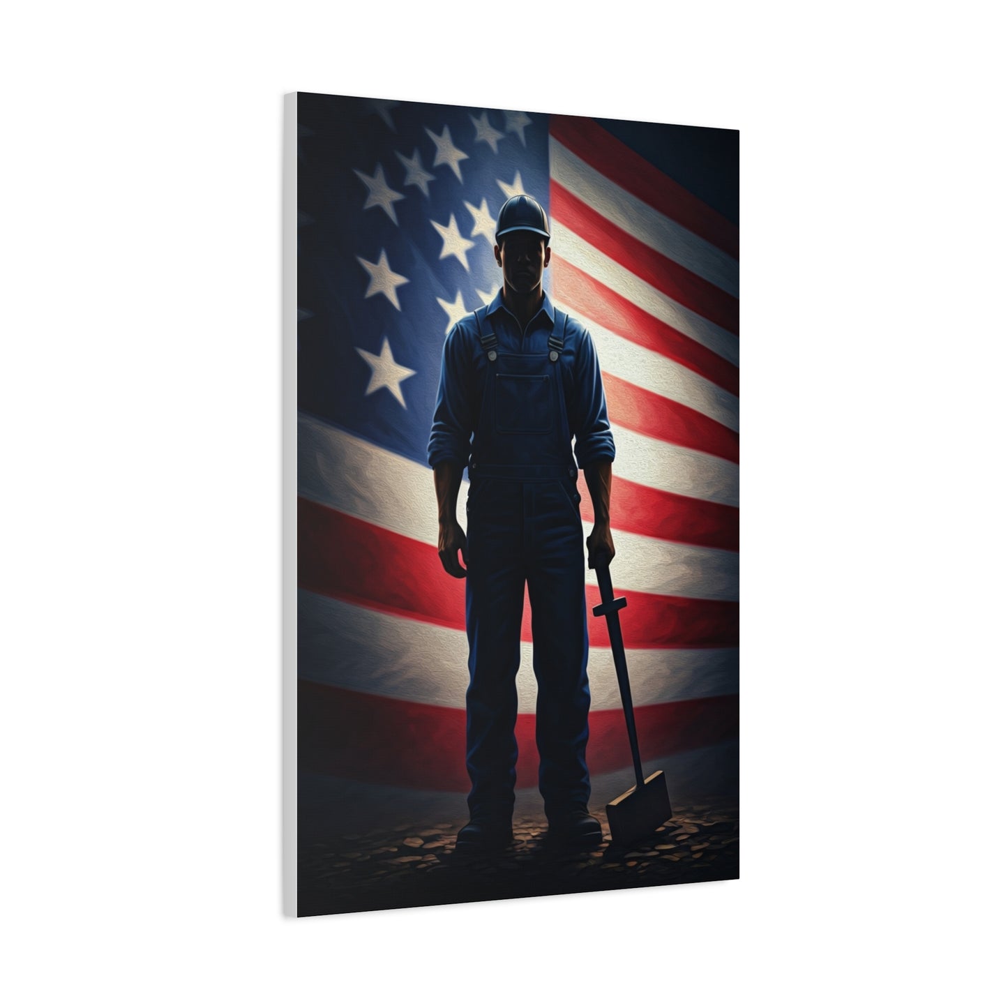 Soldier of Honor Before the Flag Wall Art & Canvas Prints