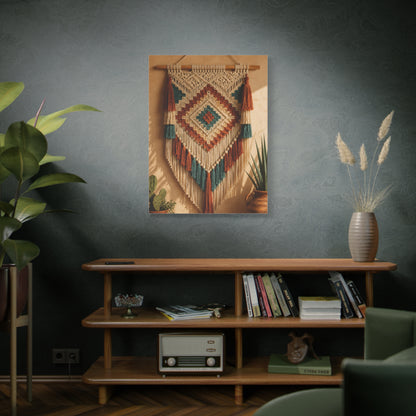 Southwestern Macrame Textile Wall Art & Canvas Print