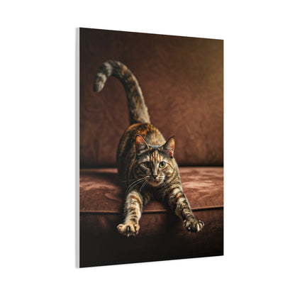 Stretching Tabby Cat Wall Art & Canvas Prints