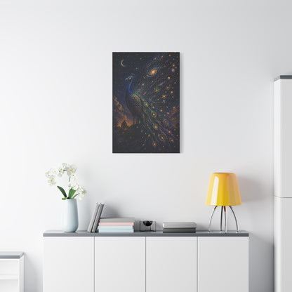Celestial Peacock Constellation Wall Art & Canvas Print