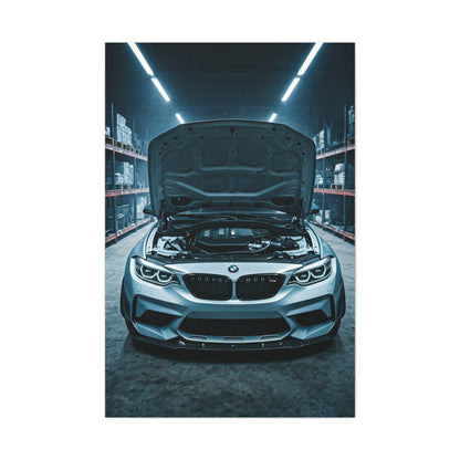 BMW M2 Industrial Workshop Lighting Wall Art & Canvas Prints