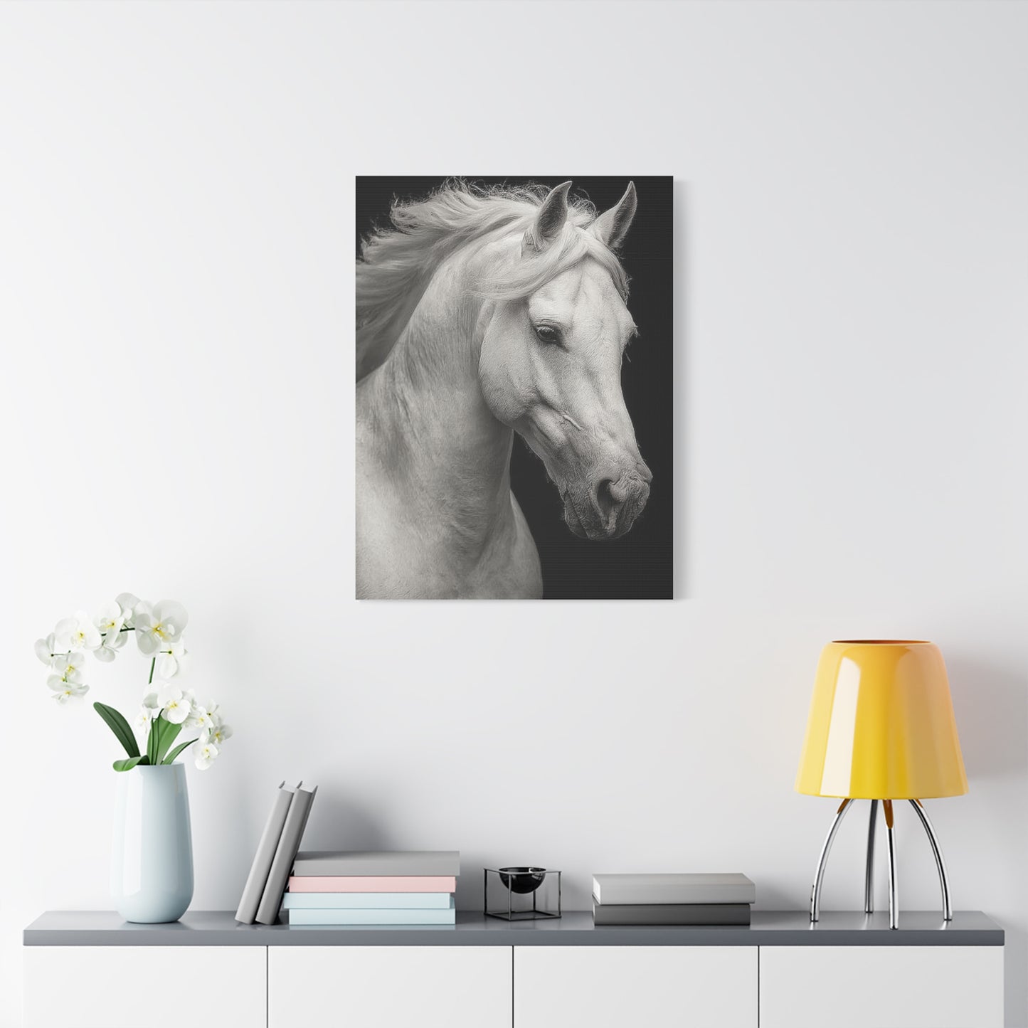 White Horse Fine Art Portrait Wall Art & Canvas Print