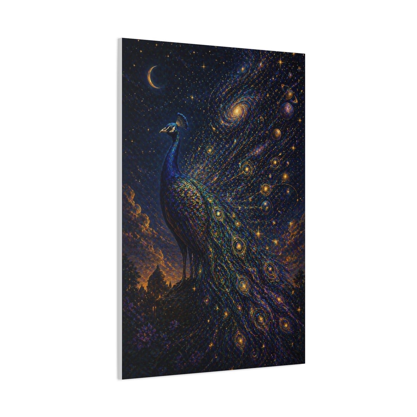 Celestial Peacock Constellation Wall Art & Canvas Print