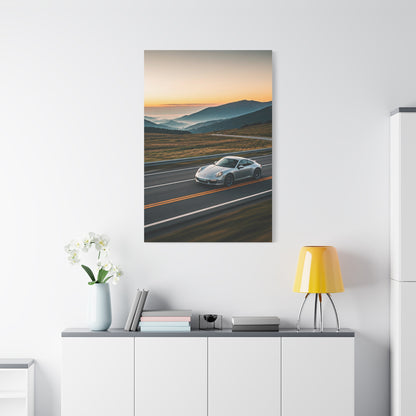 Porsche 911 Alpine Sunrise Cruise Wall Art & Canvas Prints
