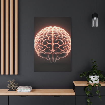 Illuminated Human Brain Wall Art & Canvas Prints