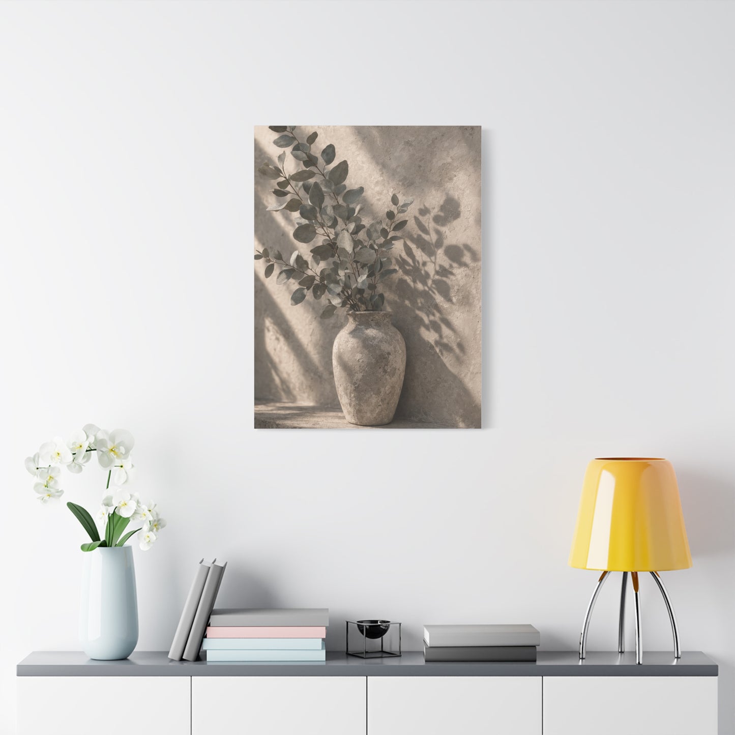 Eucalyptus Shadow Still Life Wall Art & Canvas Print