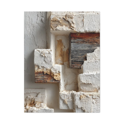 Minimal Plaster Block Assemblage Wall Art & Canvas Print