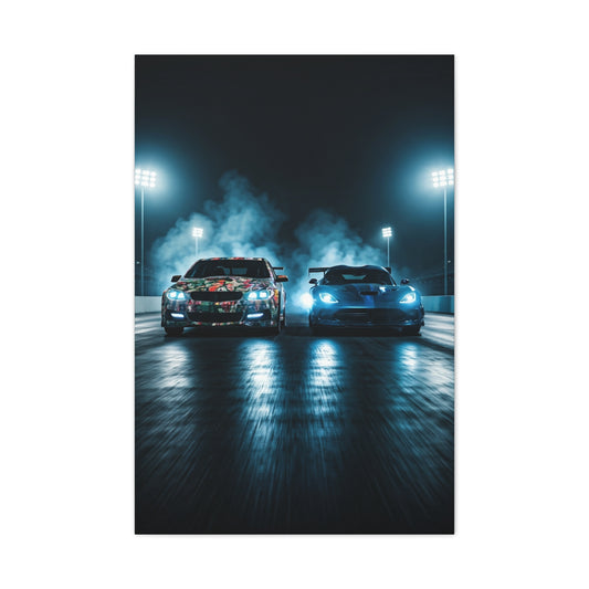 Chevrolet SS Twin-Turbo vs Dodge Viper ACR Drag Showdown Wall Art & Canvas Prints