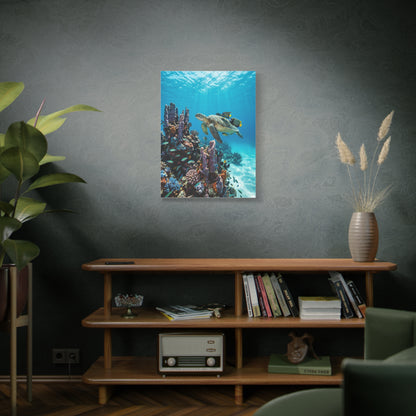 Tropical Ocean Turtle Reef Escape Tropical Wall Art & Canvas Print