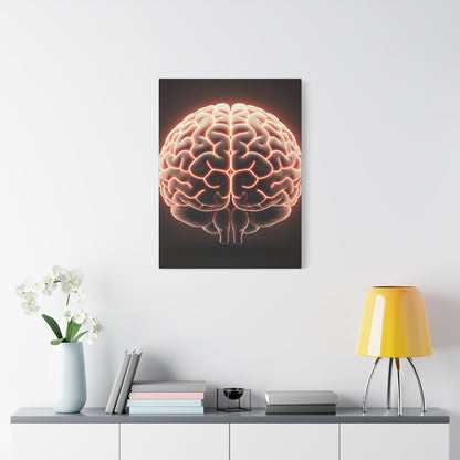 Illuminated Human Brain Wall Art & Canvas Prints