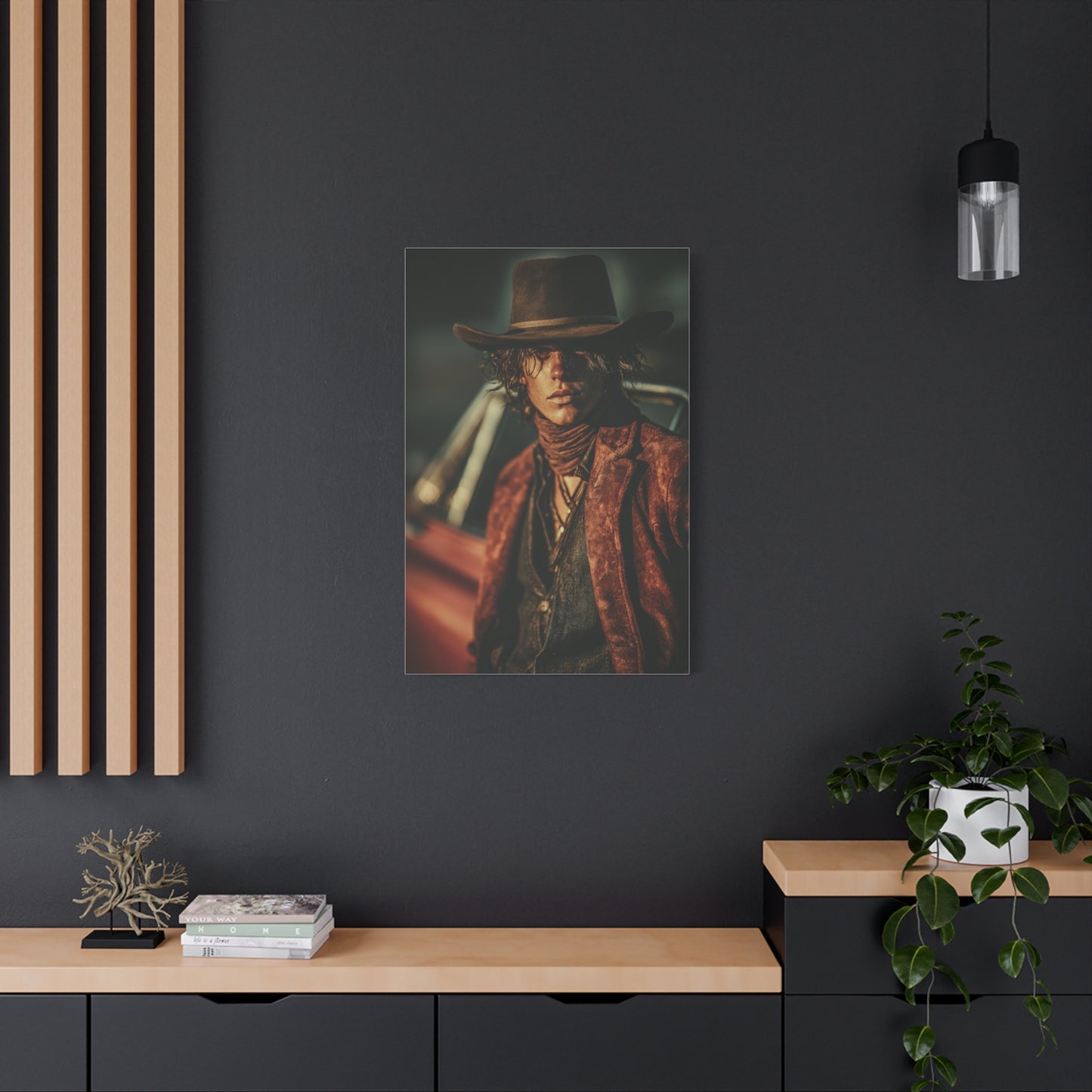 Western Editorial Cowboy Portrait Wall Art & Canvas Print