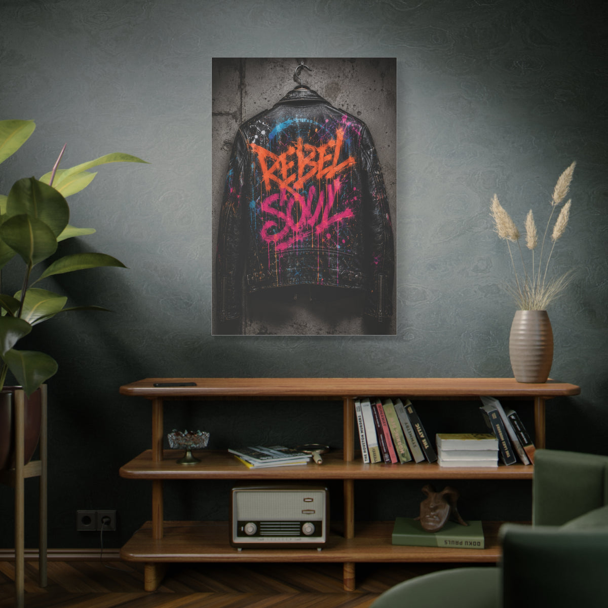 Rebel Soul Leather Graffiti Street Wall Art & Canvas Print