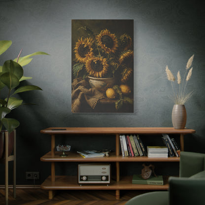 Baroque Sunflower Arrangement Wall Art & Canvas Print