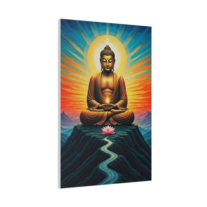 Meditative Buddha with Lotus Path