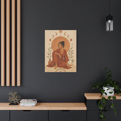 Bohemian Sun Goddess Portrait Wall Art & Canvas Print