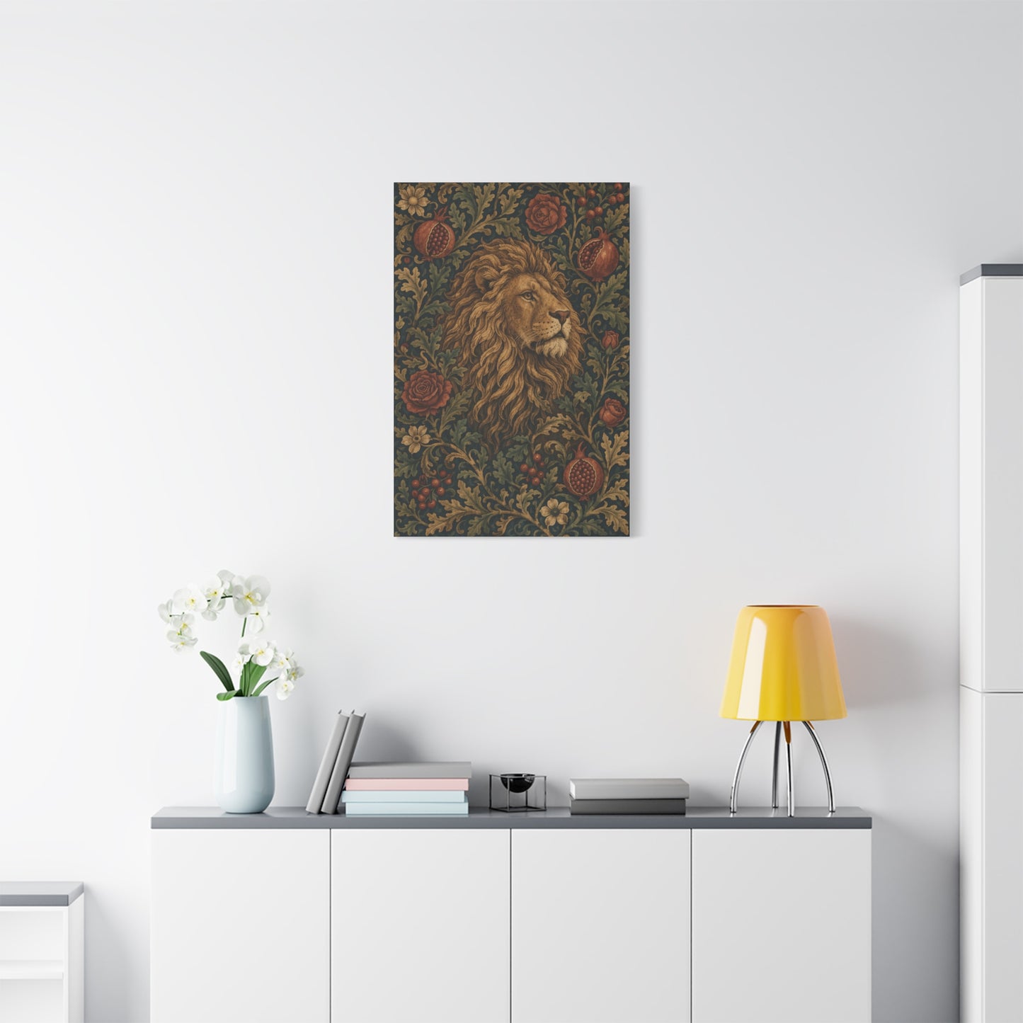 Ornamental Lion Tapestry Heritage Wall Art & Canvas Print